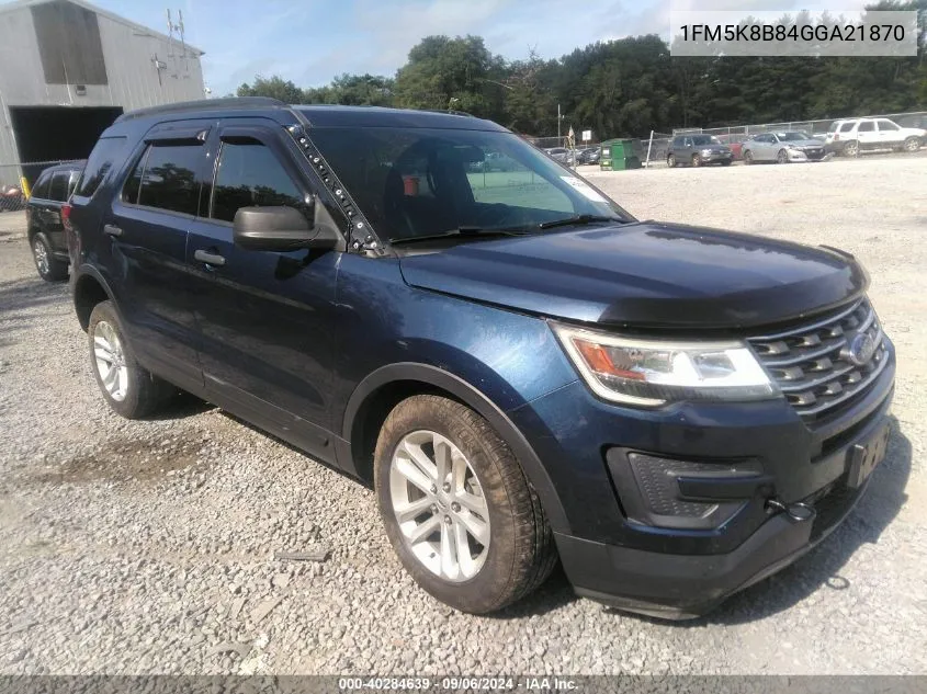 2016 Ford Explorer VIN: 1FM5K8B84GGA21870 Lot: 40284639