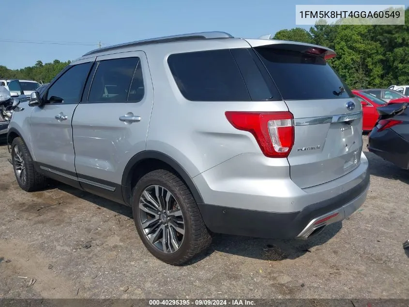 1FM5K8HT4GGA60549 2016 Ford Explorer Platinum