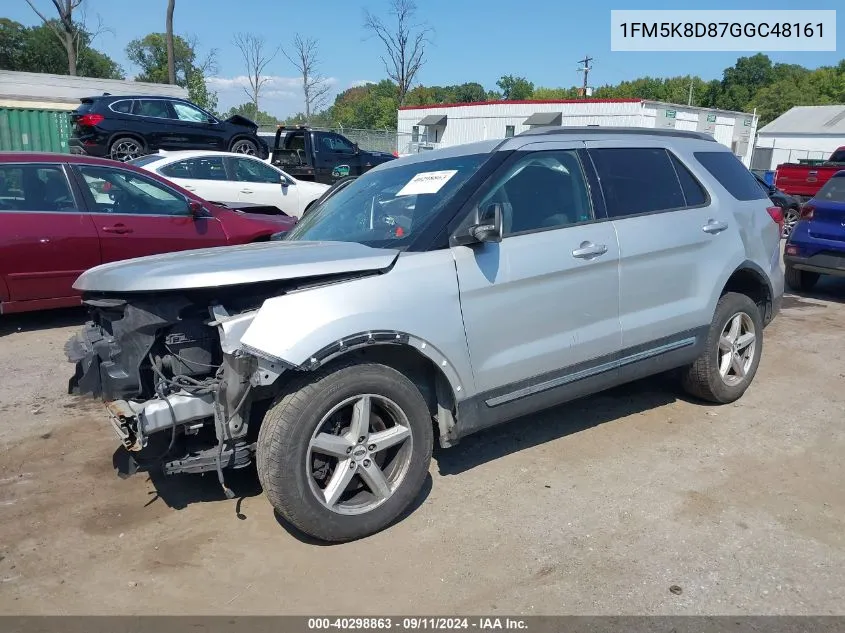 2016 Ford Explorer Xlt VIN: 1FM5K8D87GGC48161 Lot: 40298863