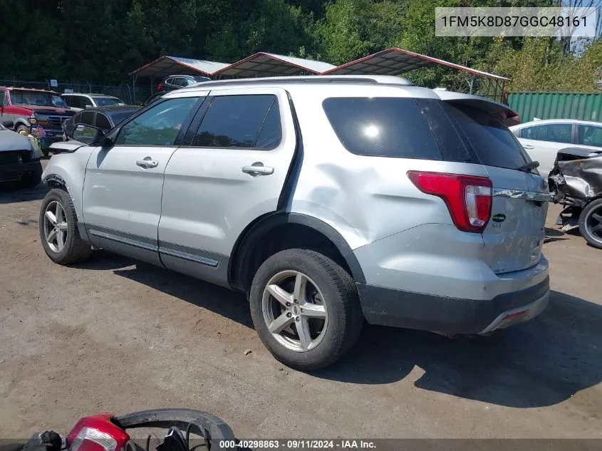 1FM5K8D87GGC48161 2016 Ford Explorer Xlt