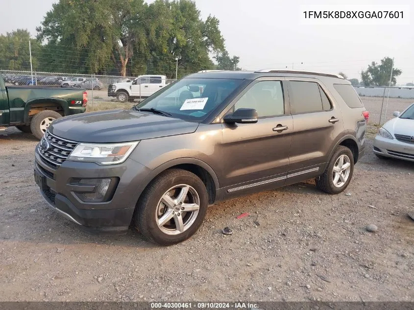 1FM5K8D8XGGA07601 2016 Ford Explorer Xlt