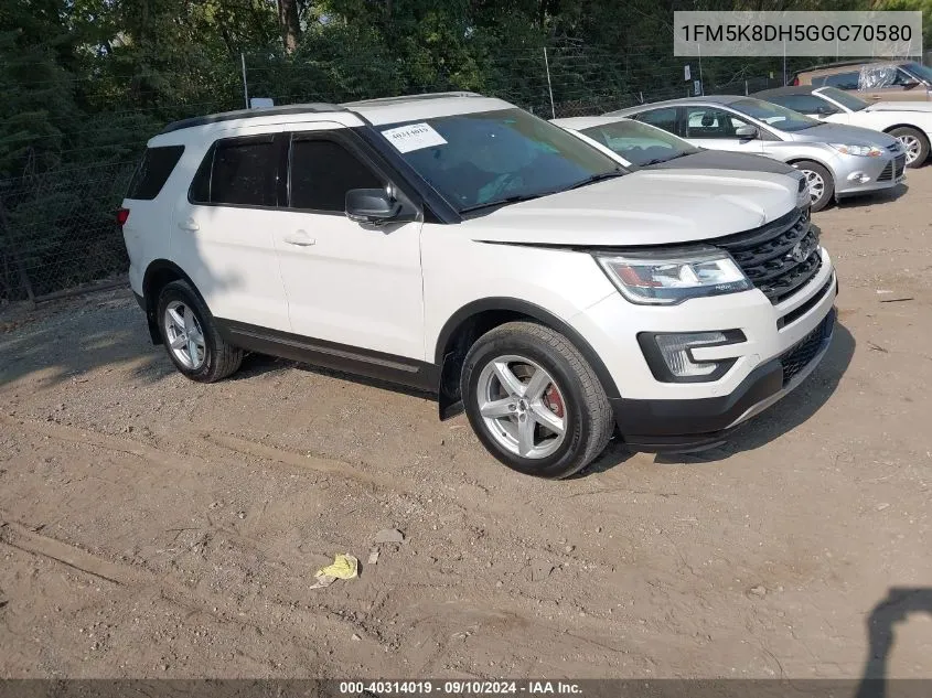 1FM5K8DH5GGC70580 2016 Ford Explorer Xlt