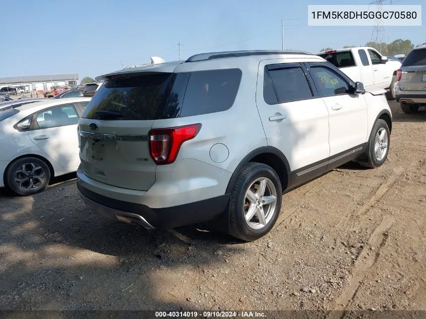 1FM5K8DH5GGC70580 2016 Ford Explorer Xlt