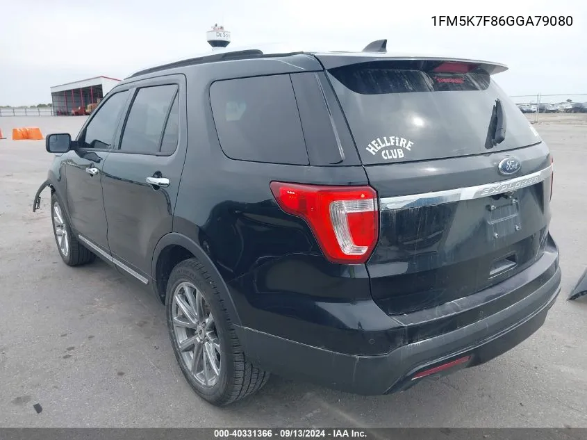 1FM5K7F86GGA79080 2016 Ford Explorer Limited