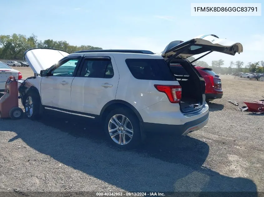 1FM5K8D86GGC83791 2016 Ford Explorer Xlt