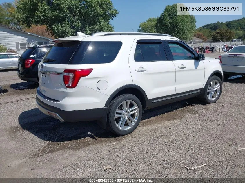 1FM5K8D86GGC83791 2016 Ford Explorer Xlt