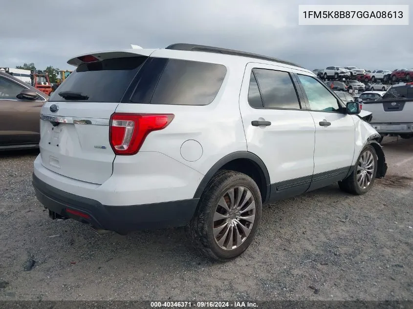 2016 Ford Explorer Base VIN: 1FM5K8B87GGA08613 Lot: 40346371