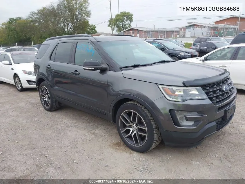 2016 Ford Explorer Sport VIN: 1FM5K8GT0GGB84688 Lot: 40377624