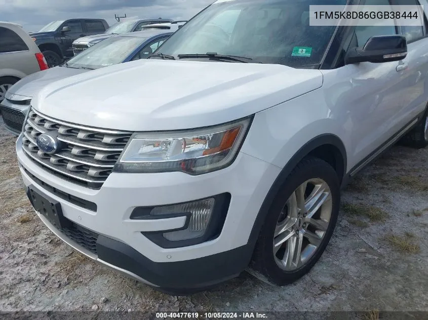 2016 Ford Explorer Xlt VIN: 1FM5K8D86GGB38444 Lot: 40477619