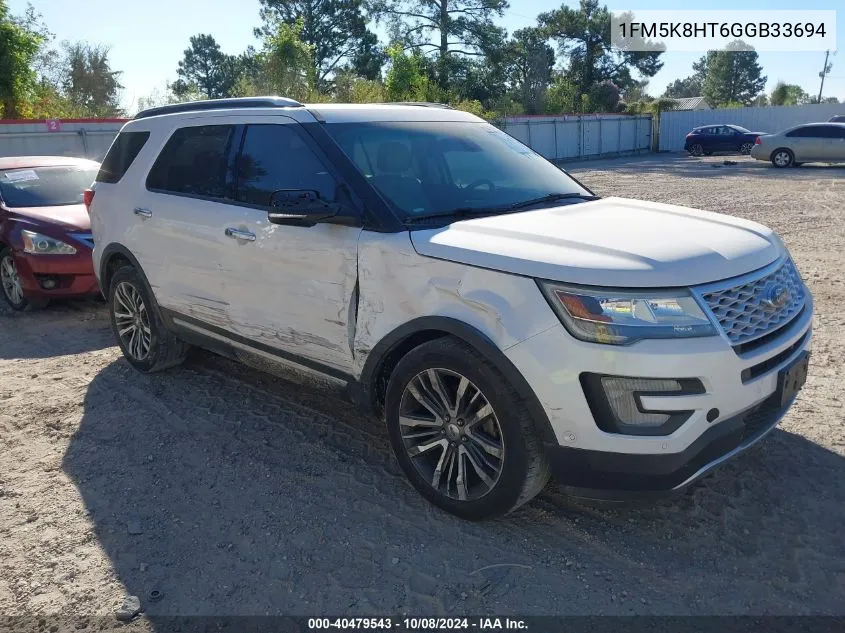 1FM5K8HT6GGB33694 2016 Ford Explorer Platinum