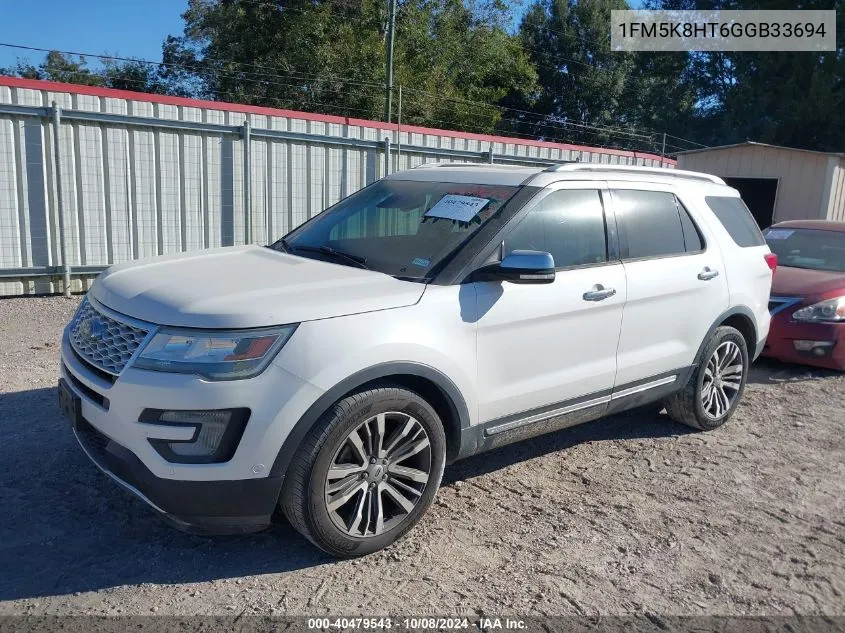 1FM5K8HT6GGB33694 2016 Ford Explorer Platinum