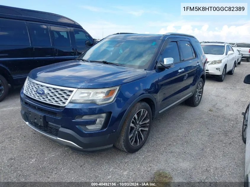 2016 Ford Explorer Platinum VIN: 1FM5K8HT0GGC82389 Lot: 40492156