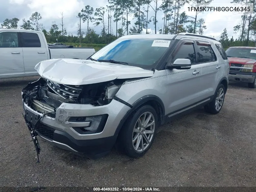 2016 Ford Explorer Limited VIN: 1FM5K7FH8GGC46345 Lot: 40493252