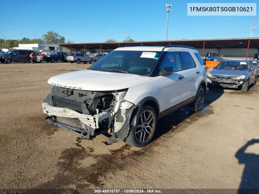 2016 Ford Explorer Sport VIN: 1FM5K8GT5GGB10621 Lot: 40515757