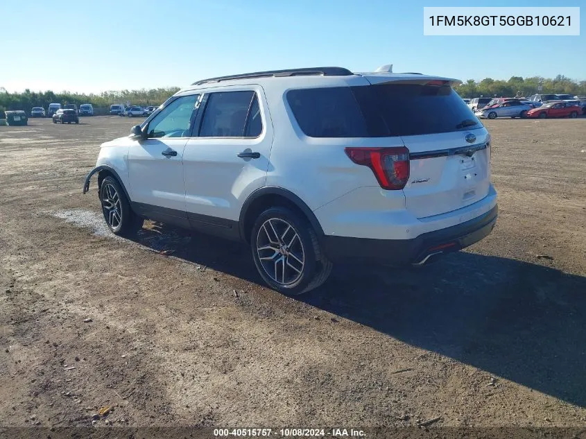 2016 Ford Explorer Sport VIN: 1FM5K8GT5GGB10621 Lot: 40515757