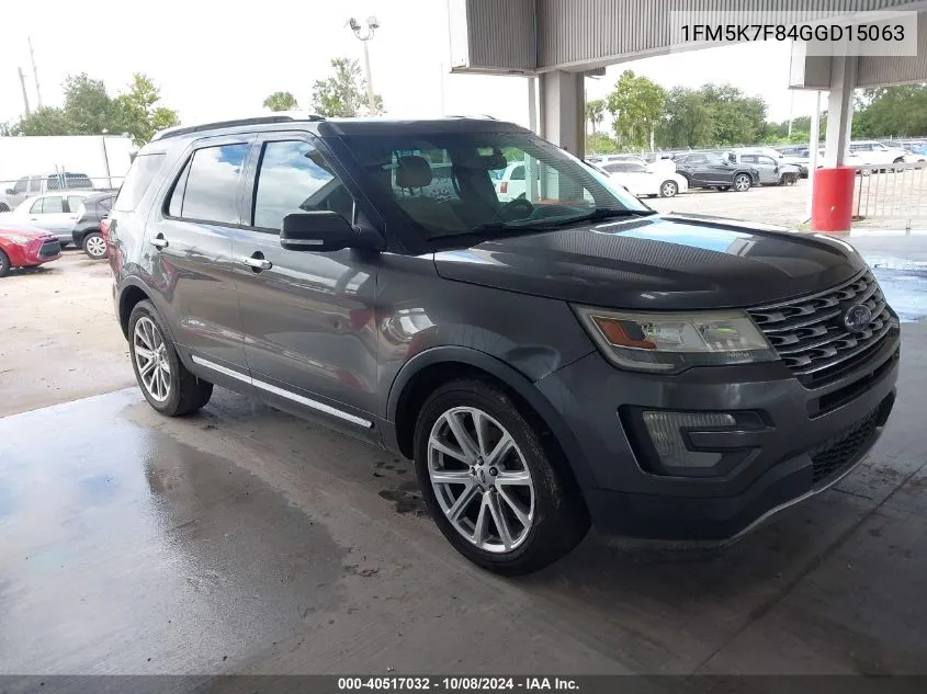 2016 Ford Explorer Limited VIN: 1FM5K7F84GGD15063 Lot: 40517032