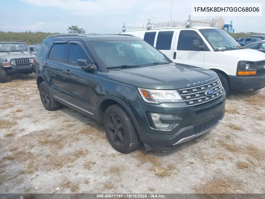 2016 Ford Explorer Xlt VIN: 1FM5K8DH7GGC68006 Lot: 40517191