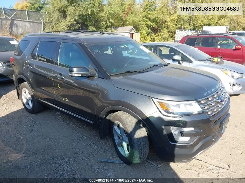 2016 Ford Explorer Xlt VIN: 1FM5K8D85GGC04689 Lot: 40521674