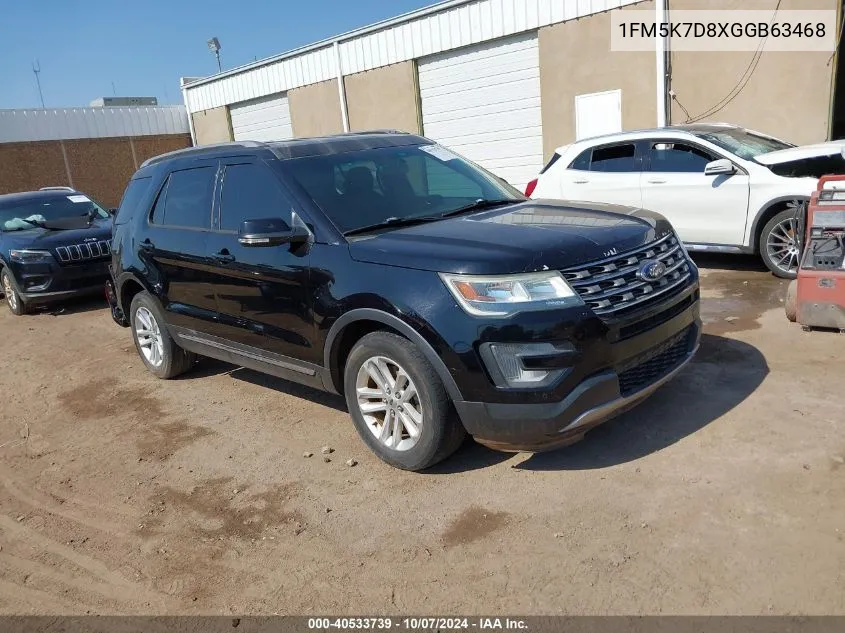 2016 Ford Explorer Xlt VIN: 1FM5K7D8XGGB63468 Lot: 40533739