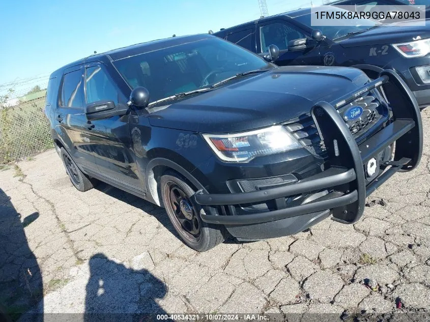 2016 Ford Explorer Police Interceptor VIN: 1FM5K8AR9GGA78043 Lot: 40534321