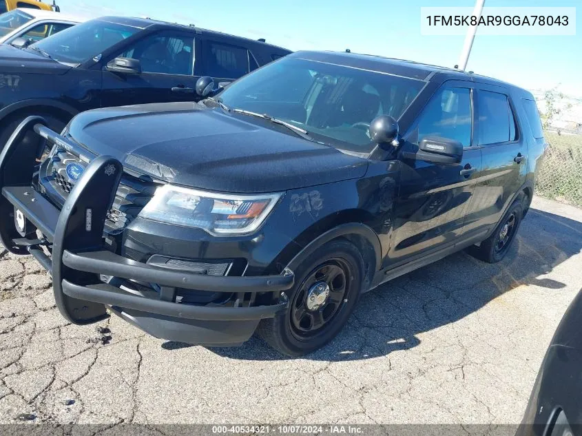 2016 Ford Explorer Police Interceptor VIN: 1FM5K8AR9GGA78043 Lot: 40534321