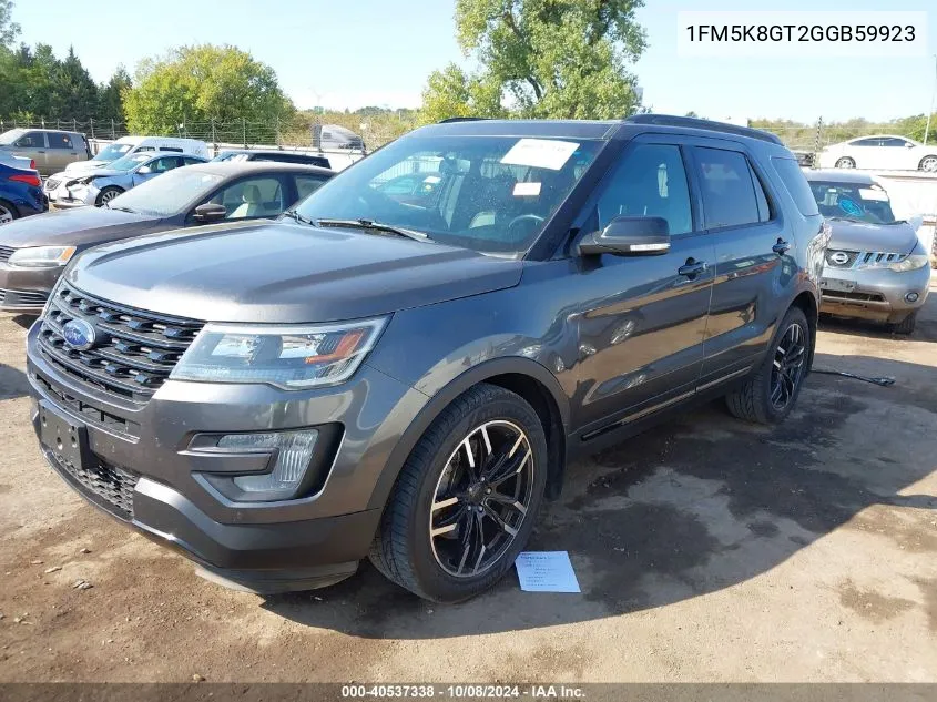 1FM5K8GT2GGB59923 2016 Ford Explorer Sport