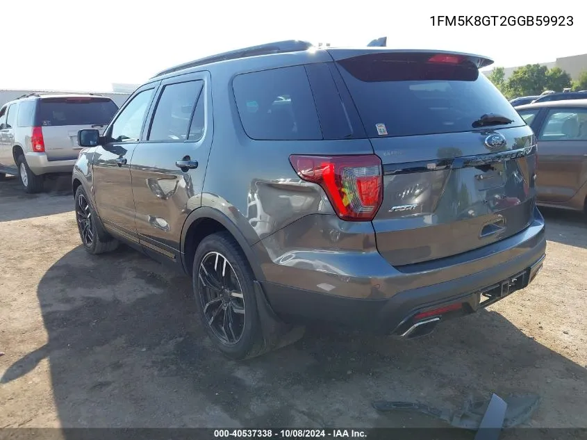 1FM5K8GT2GGB59923 2016 Ford Explorer Sport