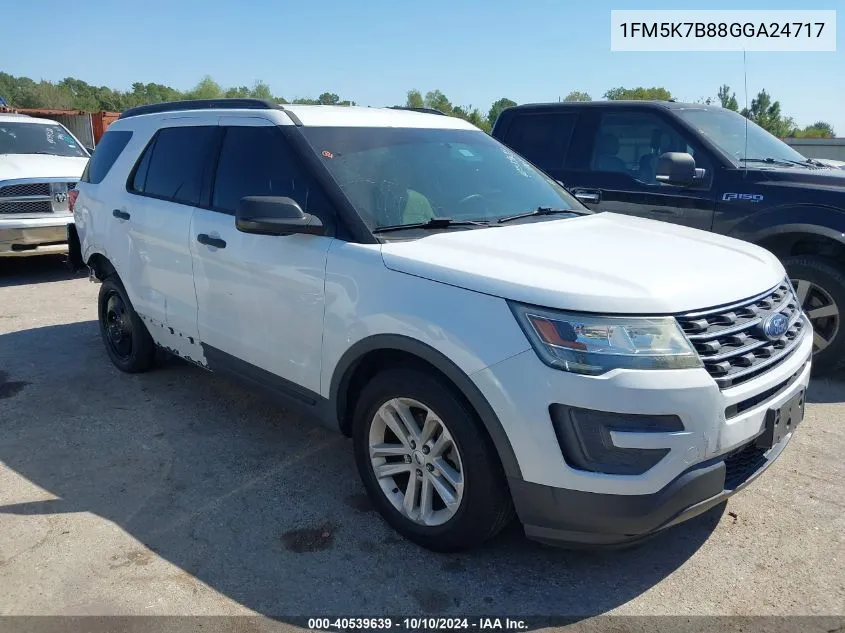 2016 Ford Explorer VIN: 1FM5K7B88GGA24717 Lot: 40539639