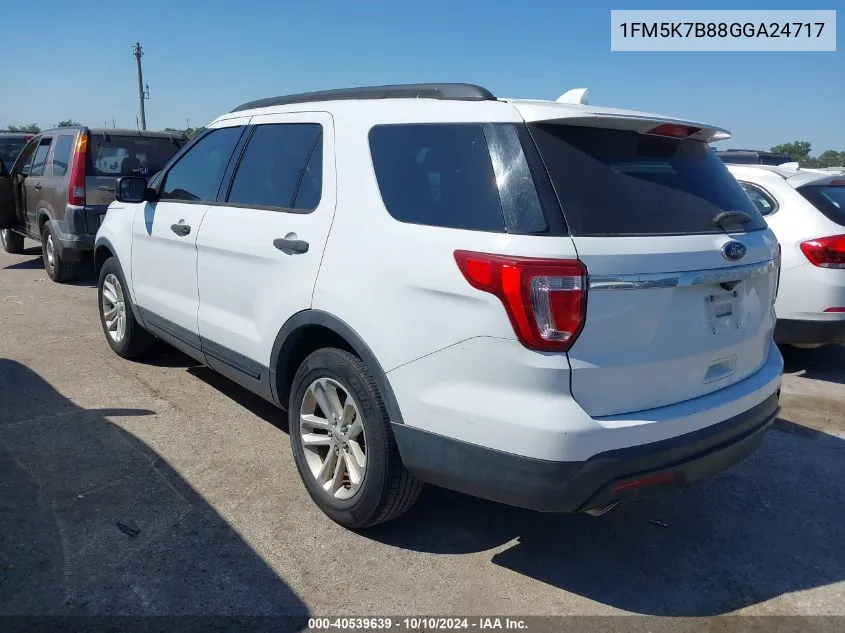 2016 Ford Explorer VIN: 1FM5K7B88GGA24717 Lot: 40539639