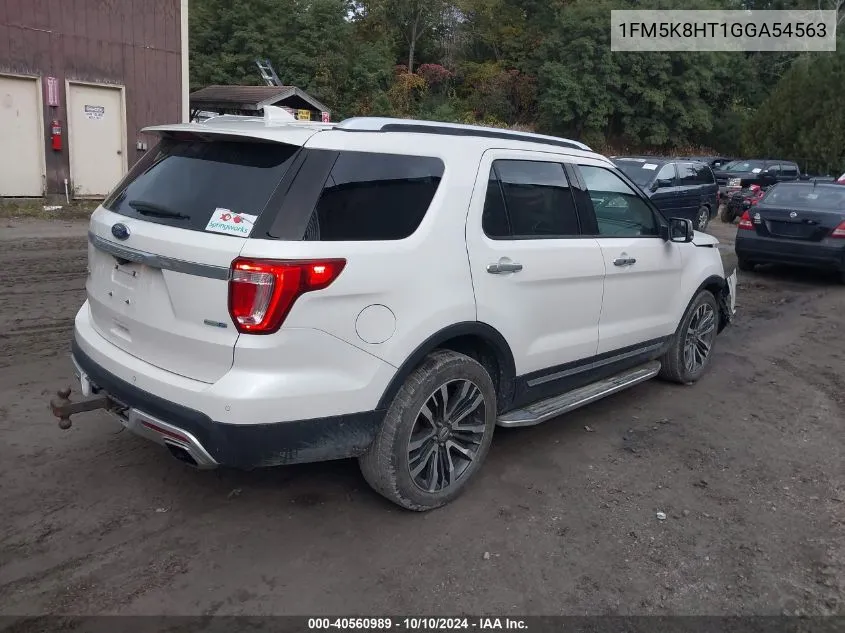 2016 Ford Explorer Platinum VIN: 1FM5K8HT1GGA54563 Lot: 40560989