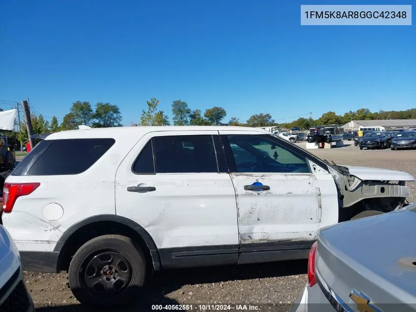 2016 Ford Explorer Police Interceptor VIN: 1FM5K8AR8GGC42348 Lot: 40562551