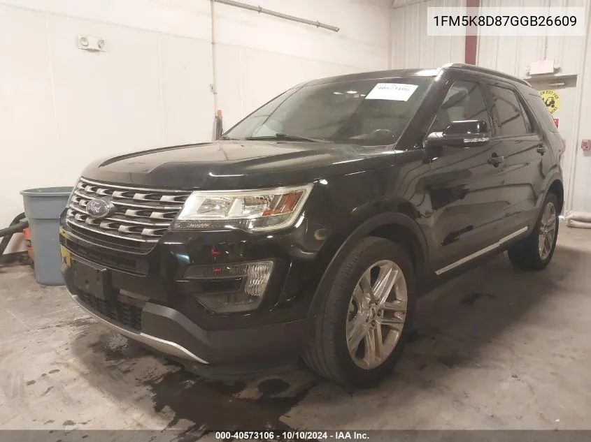 2016 Ford Explorer Xlt VIN: 1FM5K8D87GGB26609 Lot: 40573106