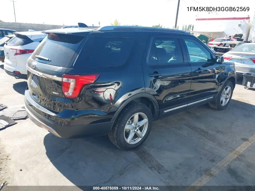 1FM5K8DH3GGB62569 2016 Ford Explorer Xlt