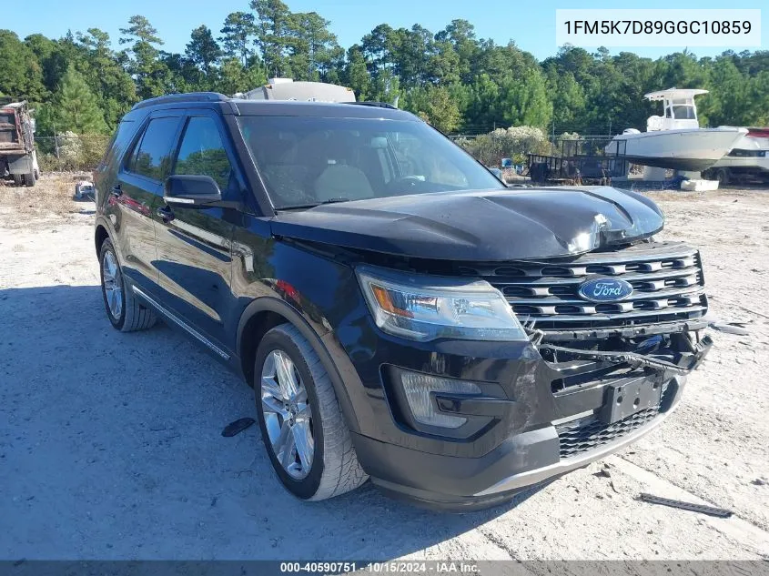 2016 Ford Explorer Xlt VIN: 1FM5K7D89GGC10859 Lot: 40590751