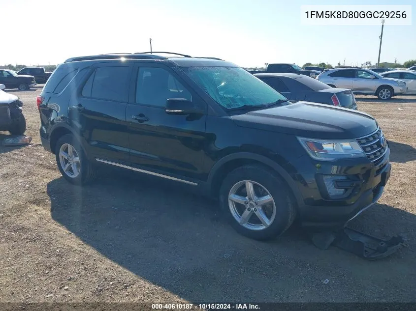 2016 Ford Explorer Xlt VIN: 1FM5K8D80GGC29256 Lot: 40610187