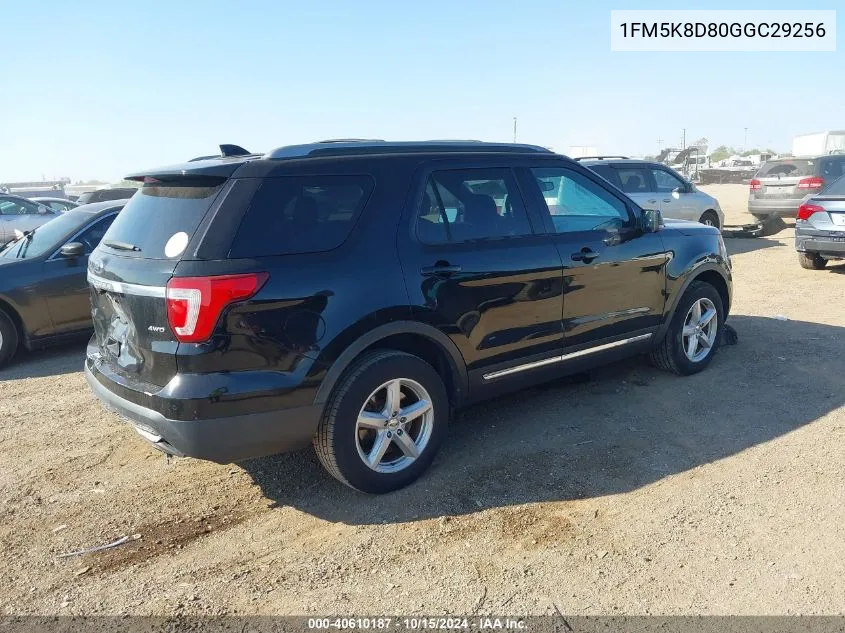 2016 Ford Explorer Xlt VIN: 1FM5K8D80GGC29256 Lot: 40610187