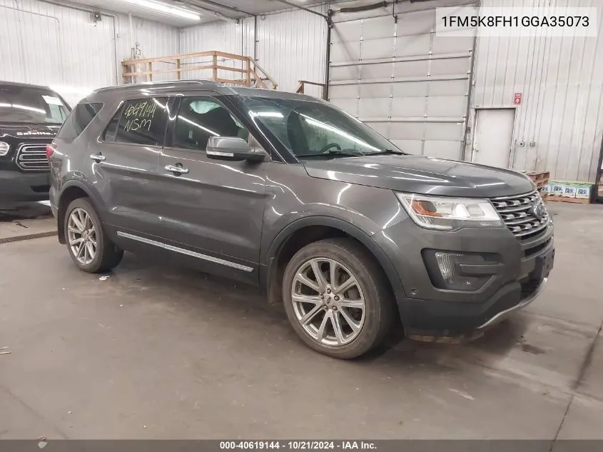 2016 Ford Explorer Limited VIN: 1FM5K8FH1GGA35073 Lot: 40619144