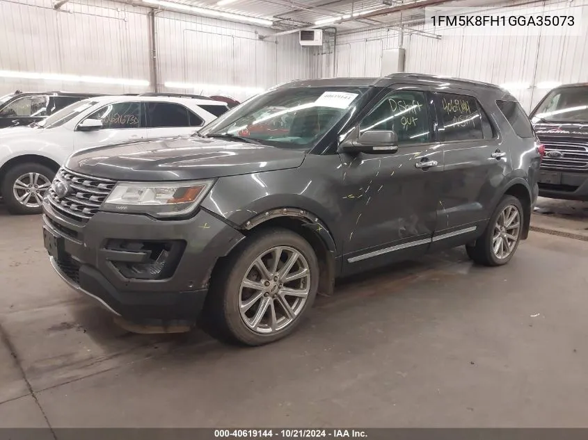 2016 Ford Explorer Limited VIN: 1FM5K8FH1GGA35073 Lot: 40619144