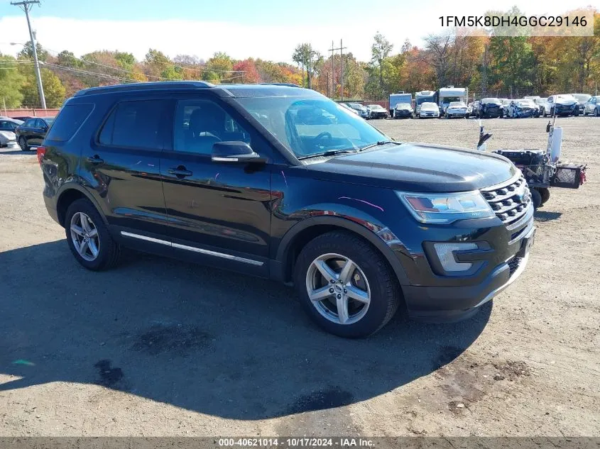 2016 Ford Explorer Xlt VIN: 1FM5K8DH4GGC29146 Lot: 40621014