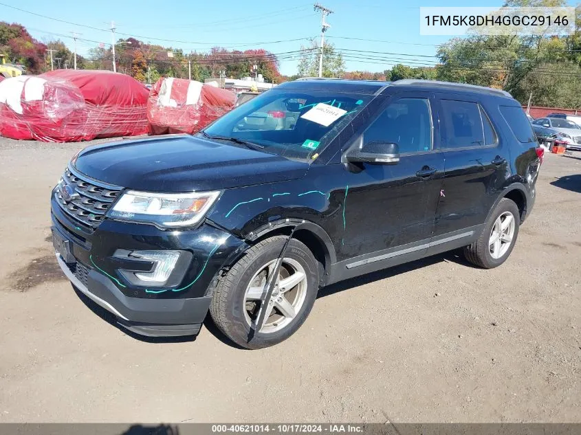 2016 Ford Explorer Xlt VIN: 1FM5K8DH4GGC29146 Lot: 40621014