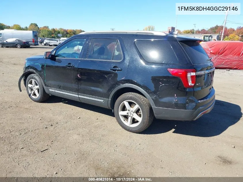 2016 Ford Explorer Xlt VIN: 1FM5K8DH4GGC29146 Lot: 40621014