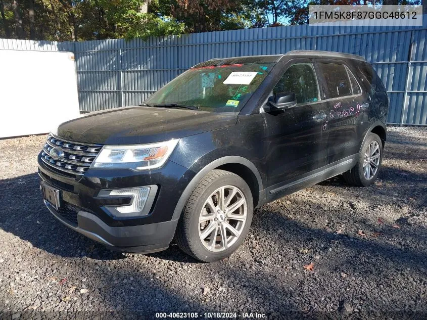 2016 Ford Explorer Limited VIN: 1FM5K8F87GGC48612 Lot: 40623105