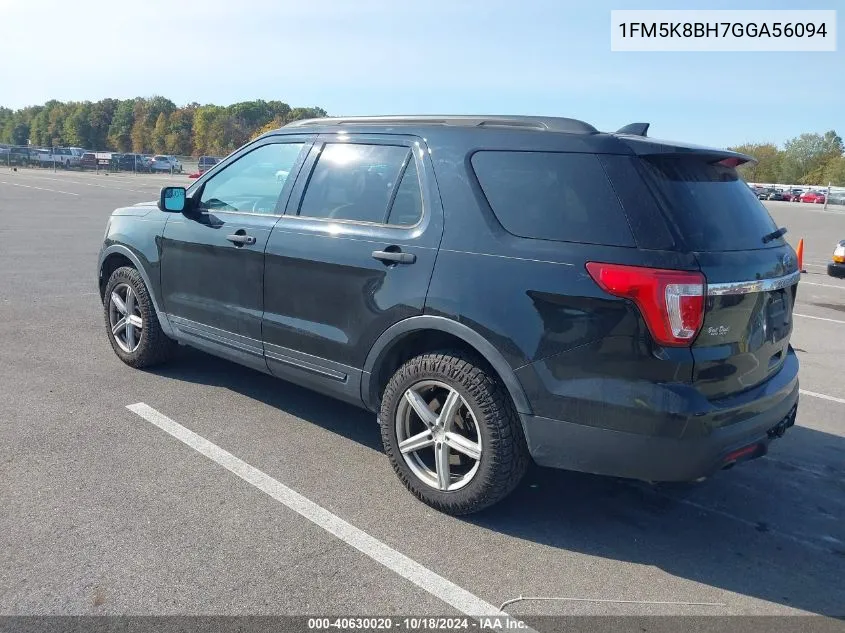 2016 Ford Explorer VIN: 1FM5K8BH7GGA56094 Lot: 40630020