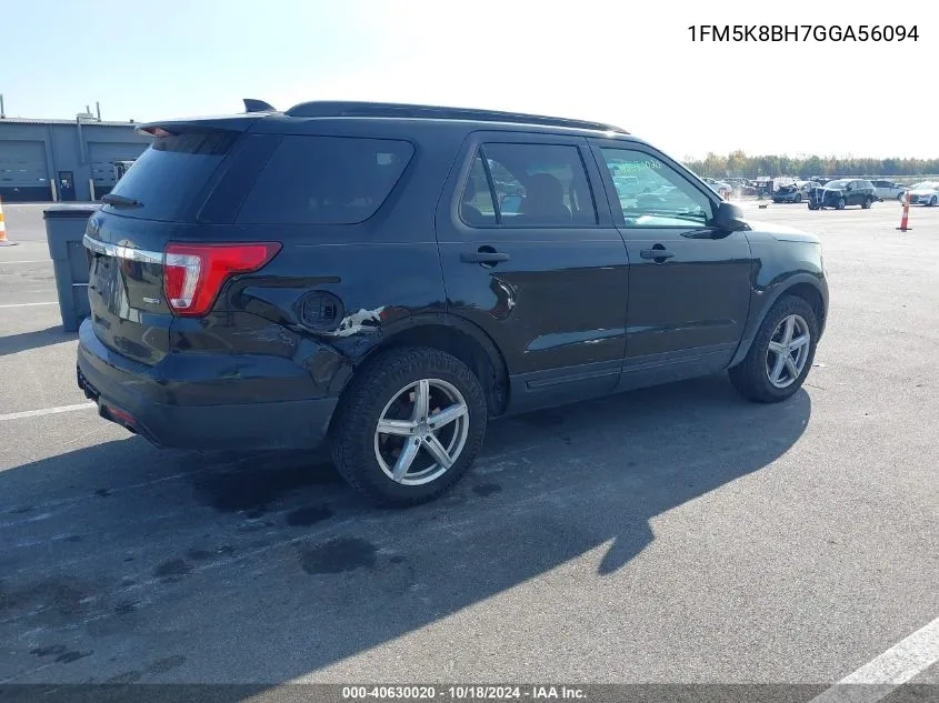 2016 Ford Explorer VIN: 1FM5K8BH7GGA56094 Lot: 40630020