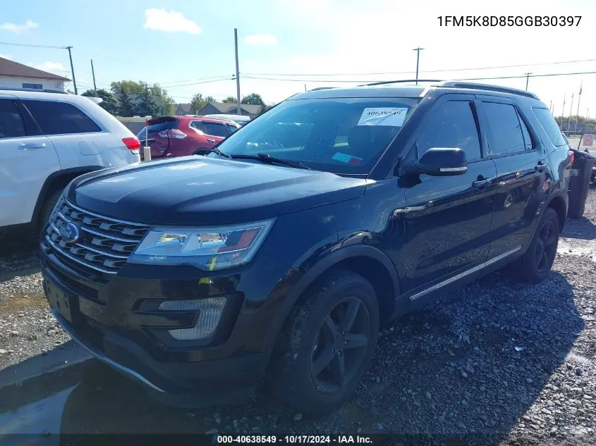 2016 Ford Explorer Xlt VIN: 1FM5K8D85GGB30397 Lot: 40638549