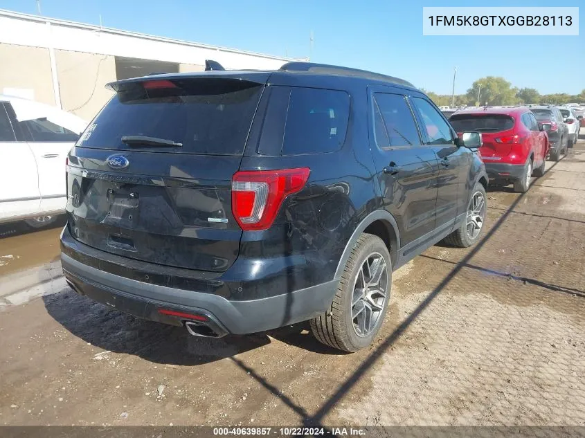 1FM5K8GTXGGB28113 2016 Ford Explorer Sport