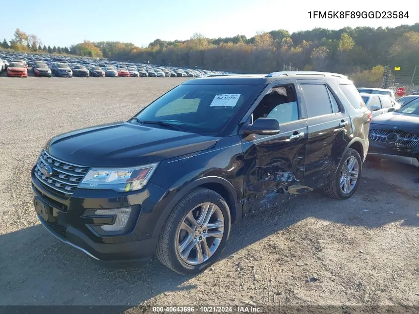 2016 Ford Explorer Limited VIN: 1FM5K8F89GGD23584 Lot: 40643696