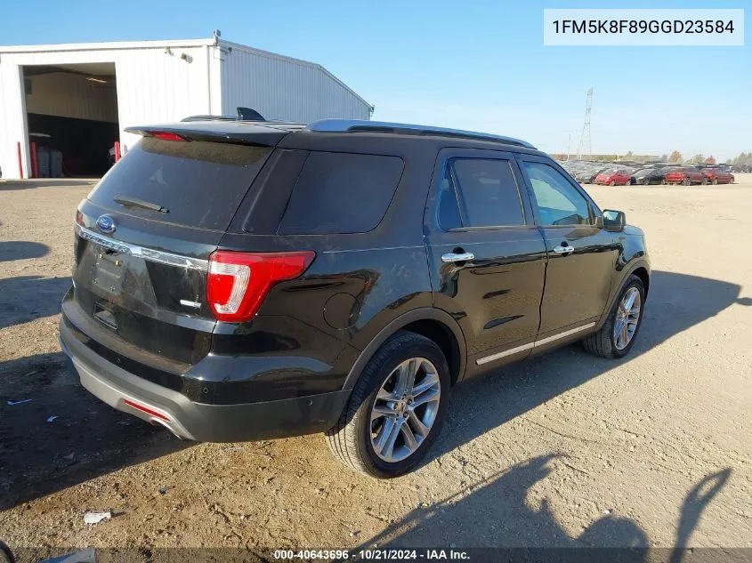 2016 Ford Explorer Limited VIN: 1FM5K8F89GGD23584 Lot: 40643696