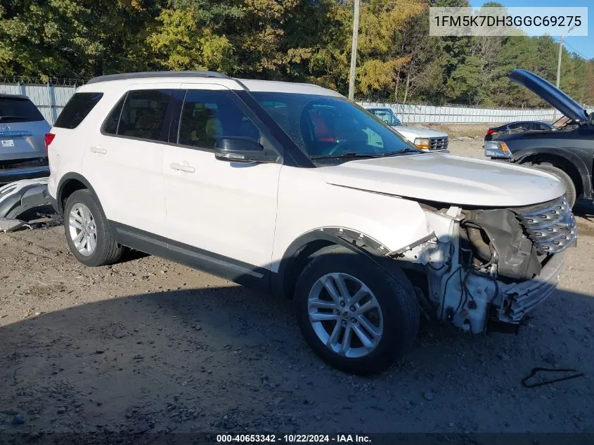 2016 Ford Explorer Xlt VIN: 1FM5K7DH3GGC69275 Lot: 40653342