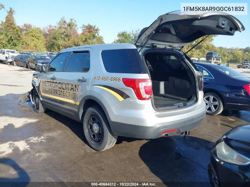 2016 Ford Utility Police Interceptor VIN: 1FM5K8AR9GGC61832 Lot: 40664312